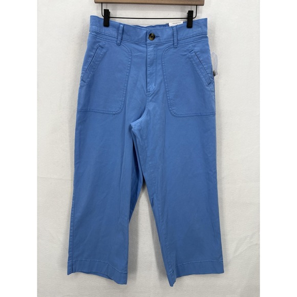 Sonoma Pants - Sonoma Pants Womens Medium Blue Cropped Straight Twill Stretch Casual Travel NWT